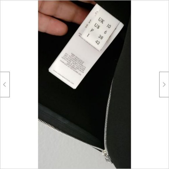 NWT Victoria Beckham LBD Black Twist Back Sleeveless Sheath Dress US 6 - Picture 9 of 12